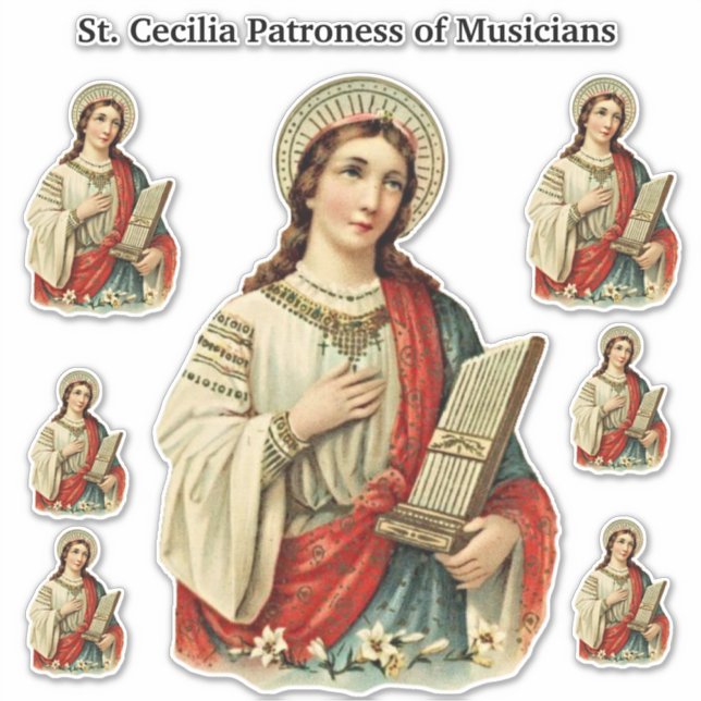 Catholic St. Cecilia Patron of Musicians (Front)