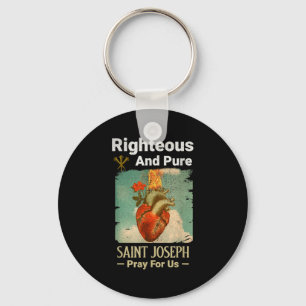 Catholic St. Joseph, Patron Saint Of Fathers, Pray Key Ring