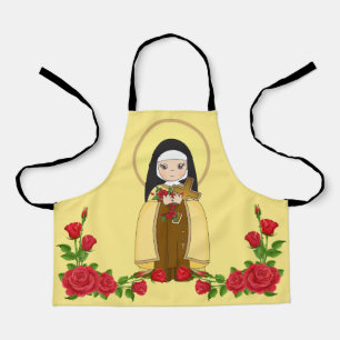 Catholic St. Therese of Child Jesus Roses Apron