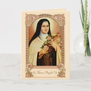 Catholic St. Therese the Little Flower of Jesus Card