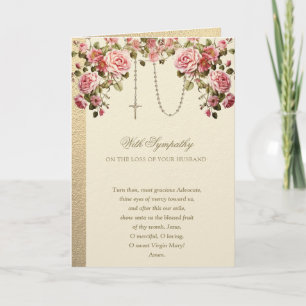 Catholic Sympathy Condolence Husband Card