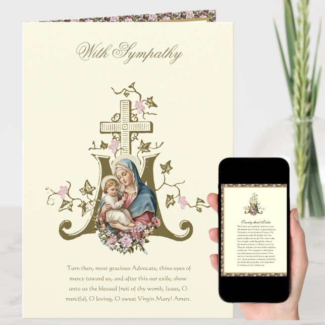 Catholic Sympathy Condolence Virgin Mary Card (Creator Uploaded)