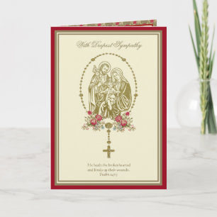 Catholic sympathy Holy Family Scripture Prayer Card