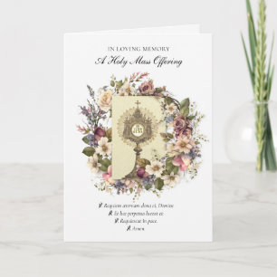 Catholic Sympathy Mass Offering Eucharist Card