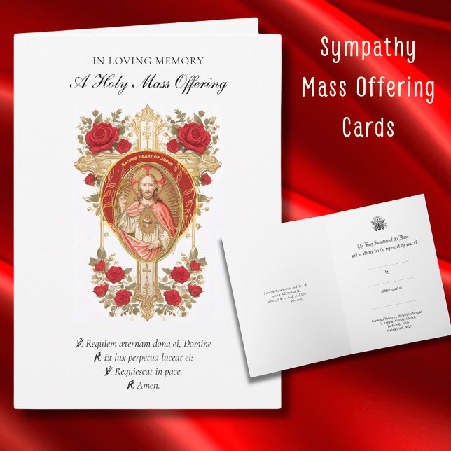 Catholic Sympathy Mass Offering Jesus Card (Creator Uploaded)