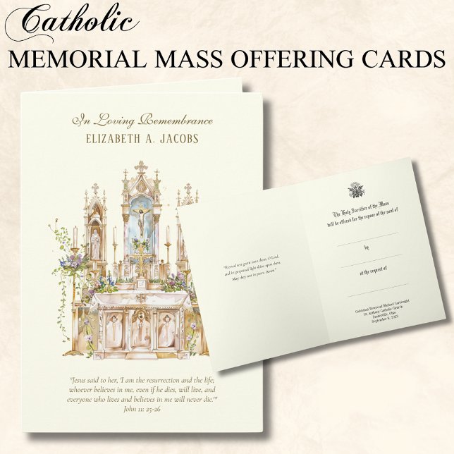 Catholic Sympathy Mass Offering Memorial Card (Creator Uploaded)