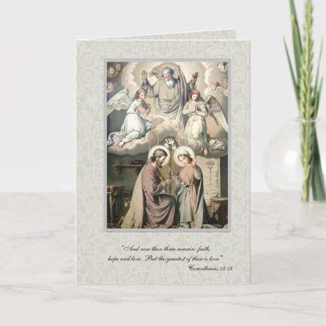 Catholic Traditional Bridal Wedding Invitation (Front)