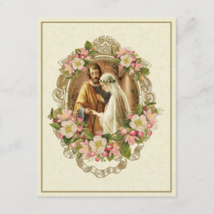 Catholic Traditional Elegant Vintage Wedding Invitation