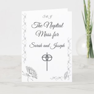 Catholic Victorian Fan Wedding Program Programme