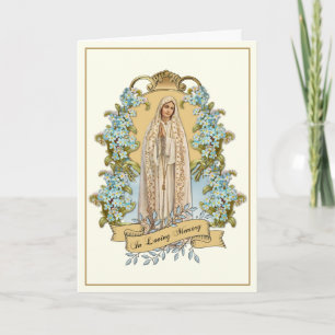 Catholic Virgin Mary  Funeral Holy Prayer Card