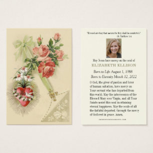 Catholic Virgin Mary Funeral Memorial Prayer Card