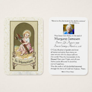 Catholic Virgin Mary Funeral Prayer Memorial Card