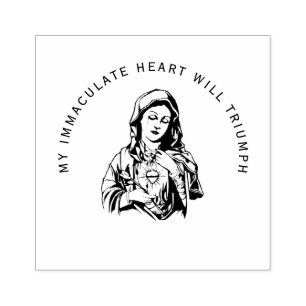 Catholic Virgin Mary Jesus  Religious Prayer Rubber Stamp
