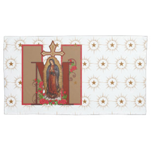 Catholic Virgin Mary Marian Roses Guadalupe Pillowcase