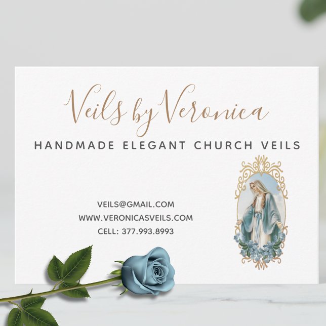 Catholic Virgin Mary Religious Christian Business  Business Card (Creator Uploaded)