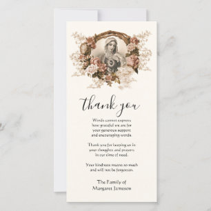 Catholic Virgin Mary Religious Condolence Thank You Card