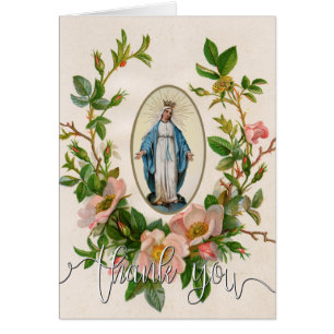 Catholic Virgin Mary Religious Funeral Thank You