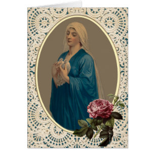 Catholic Virgin Mary Religious Rosel Lace