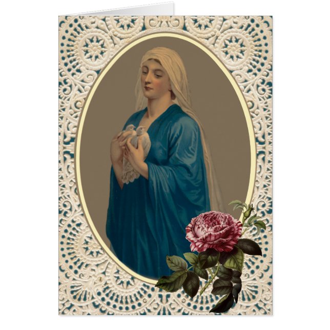 Catholic Virgin Mary Religious Rosel Lace (Front)