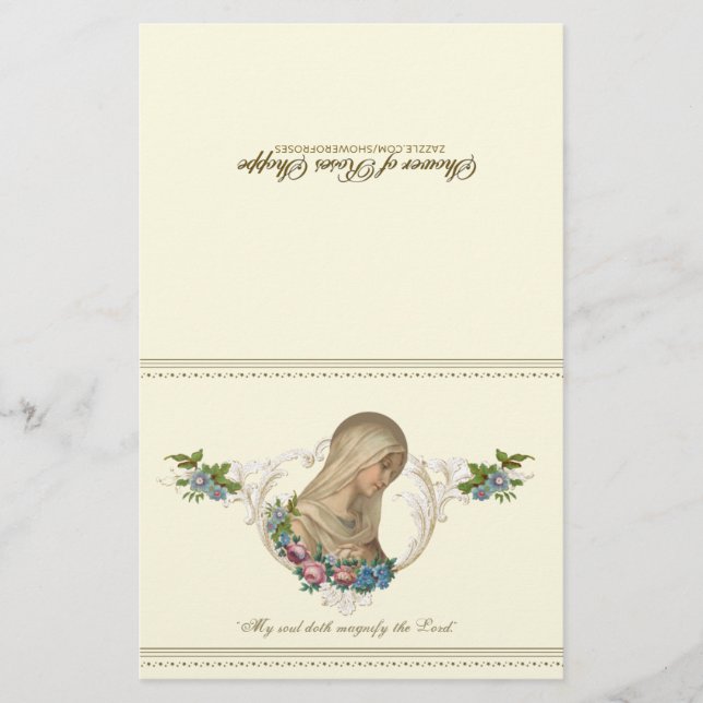 Catholic Virgin Mary Vintage Religious Floral (Front)