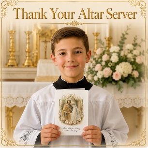 Catholic Wedding Altar Server Appreciation Card