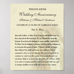 Catholic Wedding Anniversary Celebration Prayer  Poster