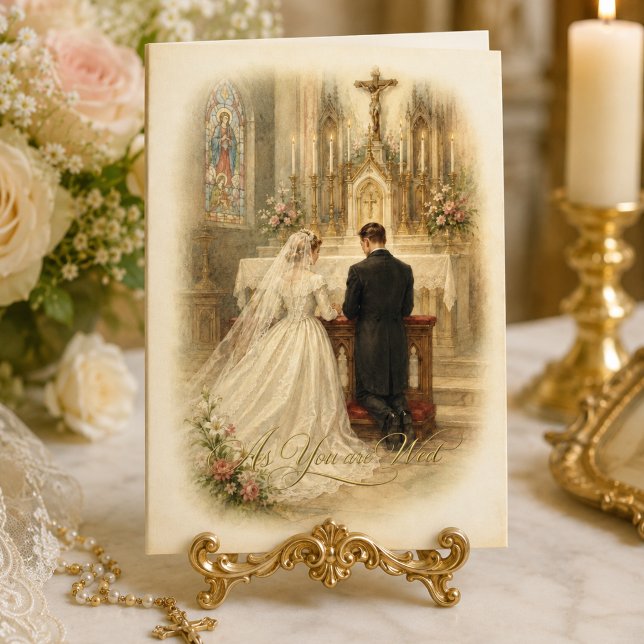 Catholic Wedding Blessings Bride and Groom Card (Creator Uploaded)