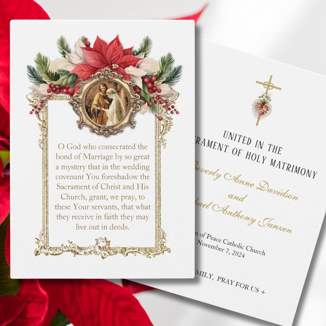 Catholic Wedding Christmas Prayer Card (Creator Uploaded)