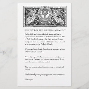 Catholic Wedding Church Attire Guidelines 4 Guests Stationery