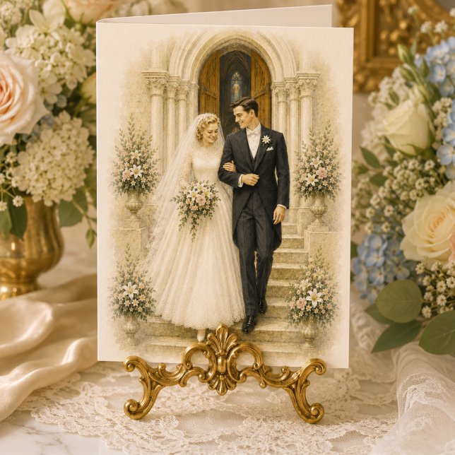 Catholic Wedding Congratulations Bride Groom Card (Creator Uploaded)