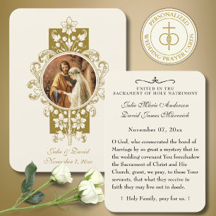 Catholic Wedding Elegant Favour Holy Card