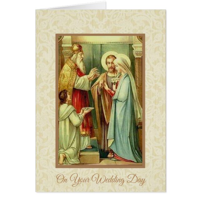Catholic  Wedding Engagement Virgin Mary Joseph (Front)