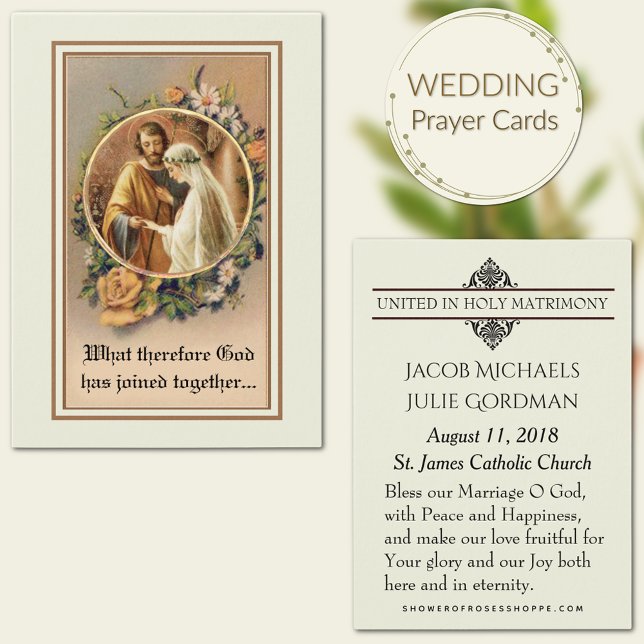 Catholic Wedding Favour  Bride Groom Holy Cards (Creator Uploaded)