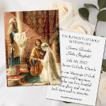 Catholic Wedding Favour Holy Card Bride Groom<br><div class="desc">A beautiful Catholic remembrance to give to each wedding guest!  This image is of Mary and Joseph's betrothal.</div>