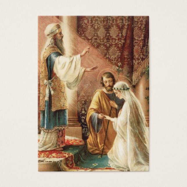 Catholic Wedding Favour Holy Card Bride Groom (Front)