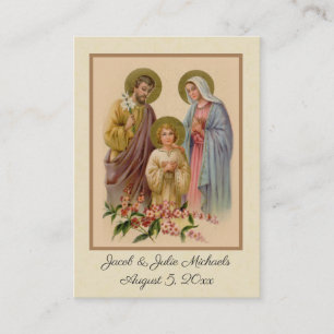 Catholic Wedding Favour Holy Family Holy Card