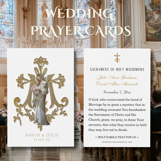 Catholic Wedding Holy Card Traditional (Creator Uploaded)