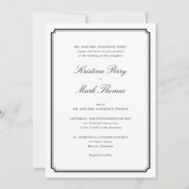 Catholic Wedding Invitation (Front)
