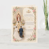 Catholic Wedding Invitation Sacred Heart