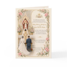 Catholic Wedding Invitation Sacred Heart