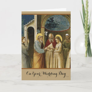 Catholic Wedding Marriage Engagement Bride Groom Card