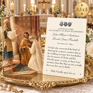 Catholic Wedding Prayer Betrothal Mary Joseph Card