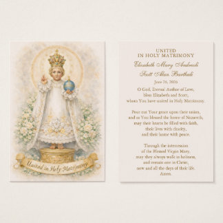 Catholic Wedding Prayer Card Betrothal 