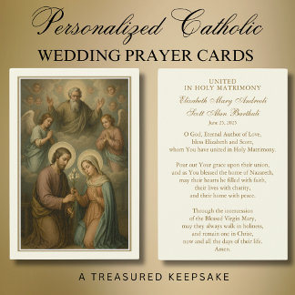 Catholic Wedding Prayer Card Betrothal 