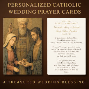 Catholic Wedding Prayer Card Betrothal 