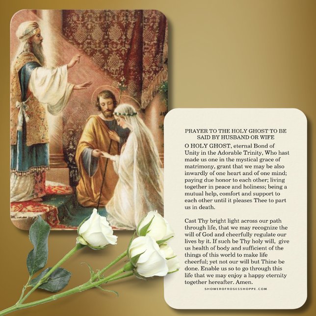 Catholic Wedding Prayer for Husband & Wife Enclosure Card (Creator Uploaded)