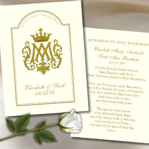 Catholic Wedding Prayer Gold Marian 