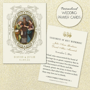 Catholic Wedding Prayer Holy Card Betrothal
