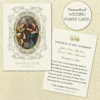 Catholic Wedding Prayer Holy Card Betrothal