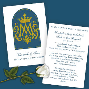 Catholic Wedding Prayer Marian Blue 